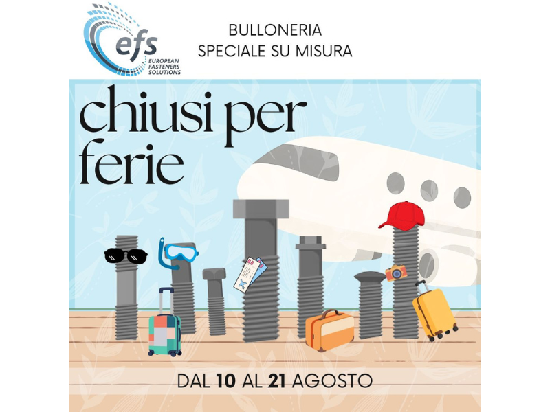Chiusura estiva EFS dal 10 al 21 agosto 2026