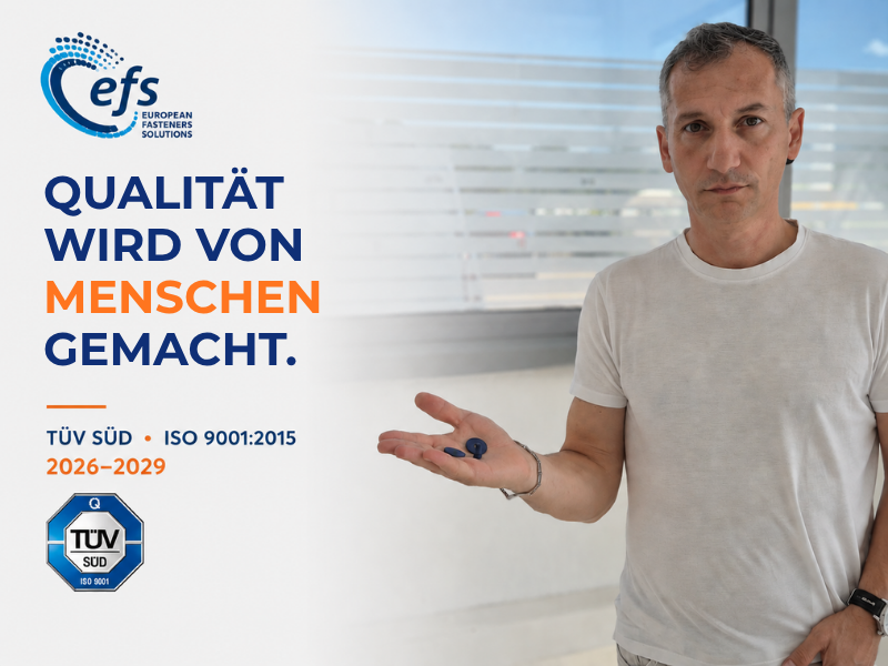 EFS erneuert TÜV-Zertifizierung ISO 9001:2015: gültig bis 2029
